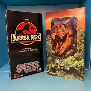 “Jurassic Park” and “The Lost World: Jurassic Park” VHS Pair